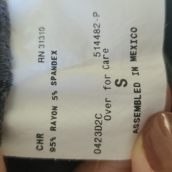 Gray 3/4 sleeve ruffle front detail small AB Studio - Picture 6 of 7